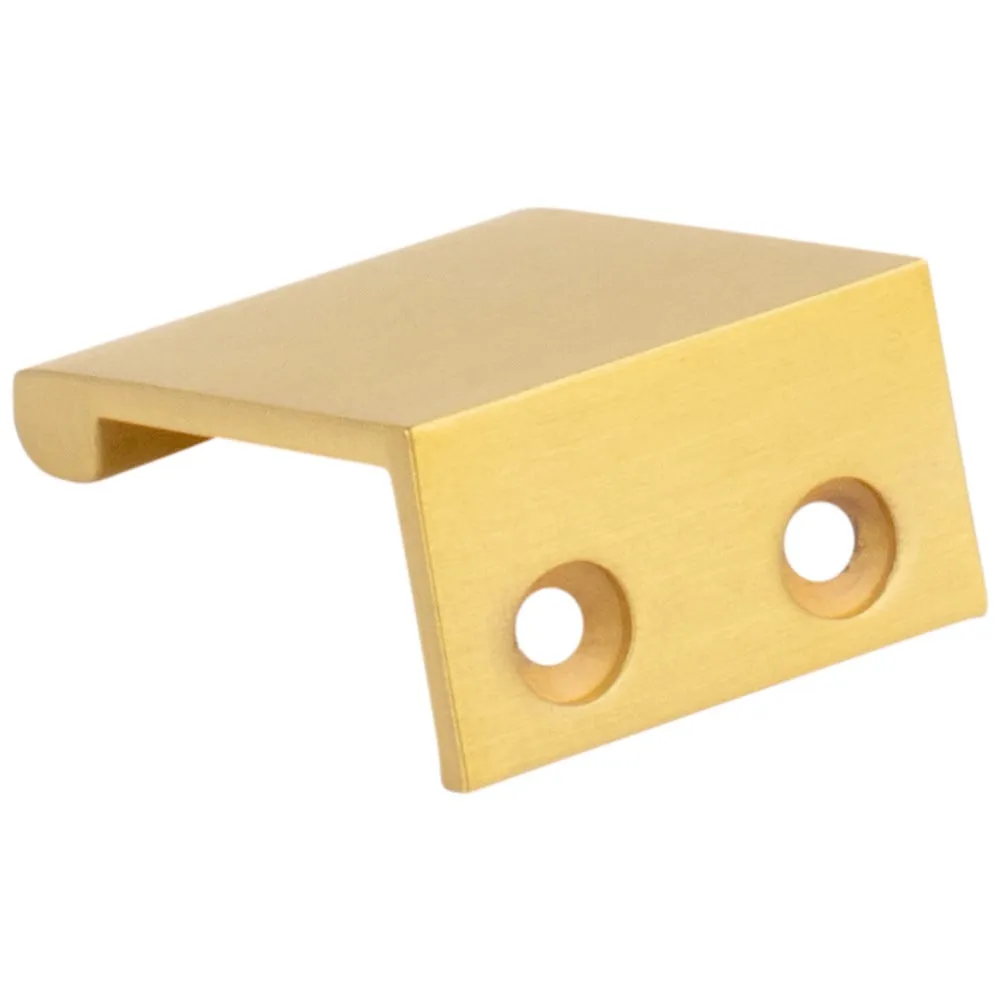 1-1/4" Overall Length Aluminum Brushed Gold Edgefield Cabinet Tab Pull #A500-125ABG