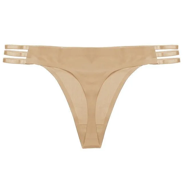 1Pc Seamless Thong G-String Underwear T-back Underpants Ladies Thongs Girls Soft Intimate Panties