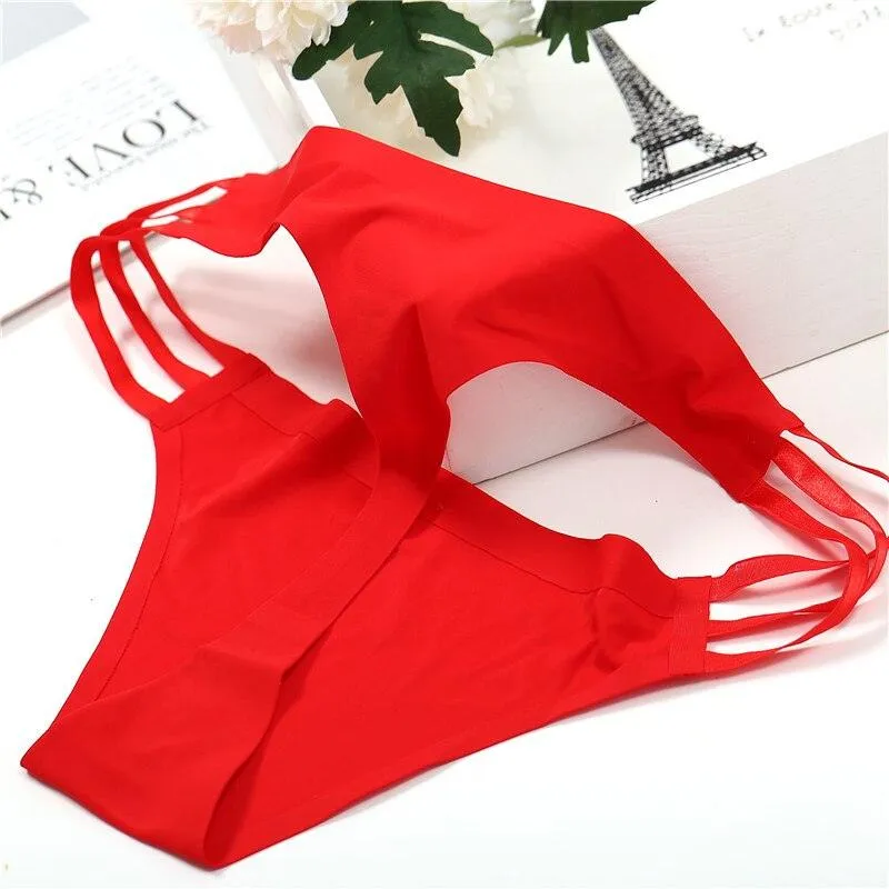 1Pc Seamless Thong G-String Underwear T-back Underpants Ladies Thongs Girls Soft Intimate Panties