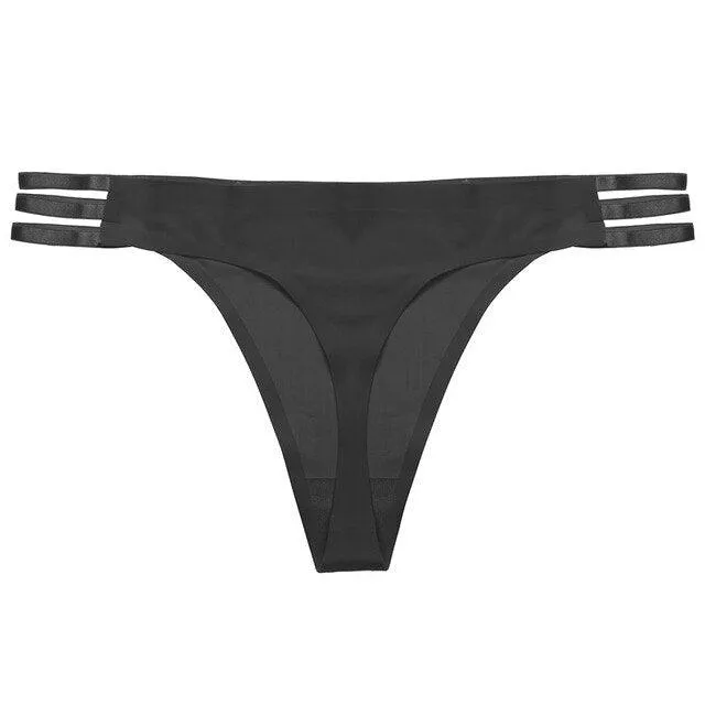 1Pc Seamless Thong G-String Underwear T-back Underpants Ladies Thongs Girls Soft Intimate Panties