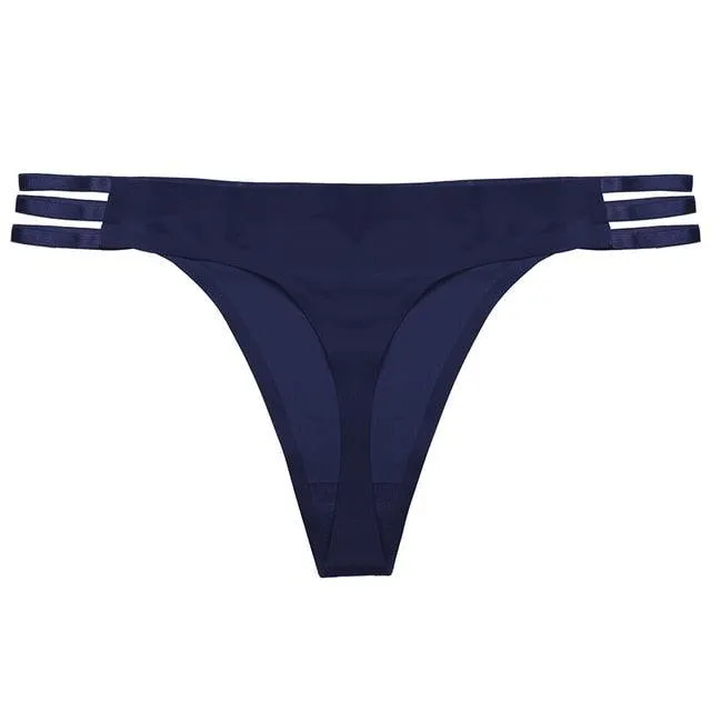 1Pc Seamless Thong G-String Underwear T-back Underpants Ladies Thongs Girls Soft Intimate Panties