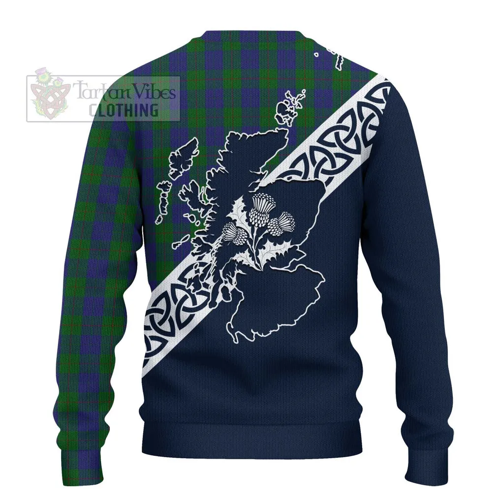 Barclay Tartan Ugly Sweater Featuring Thistle and Scotland Map