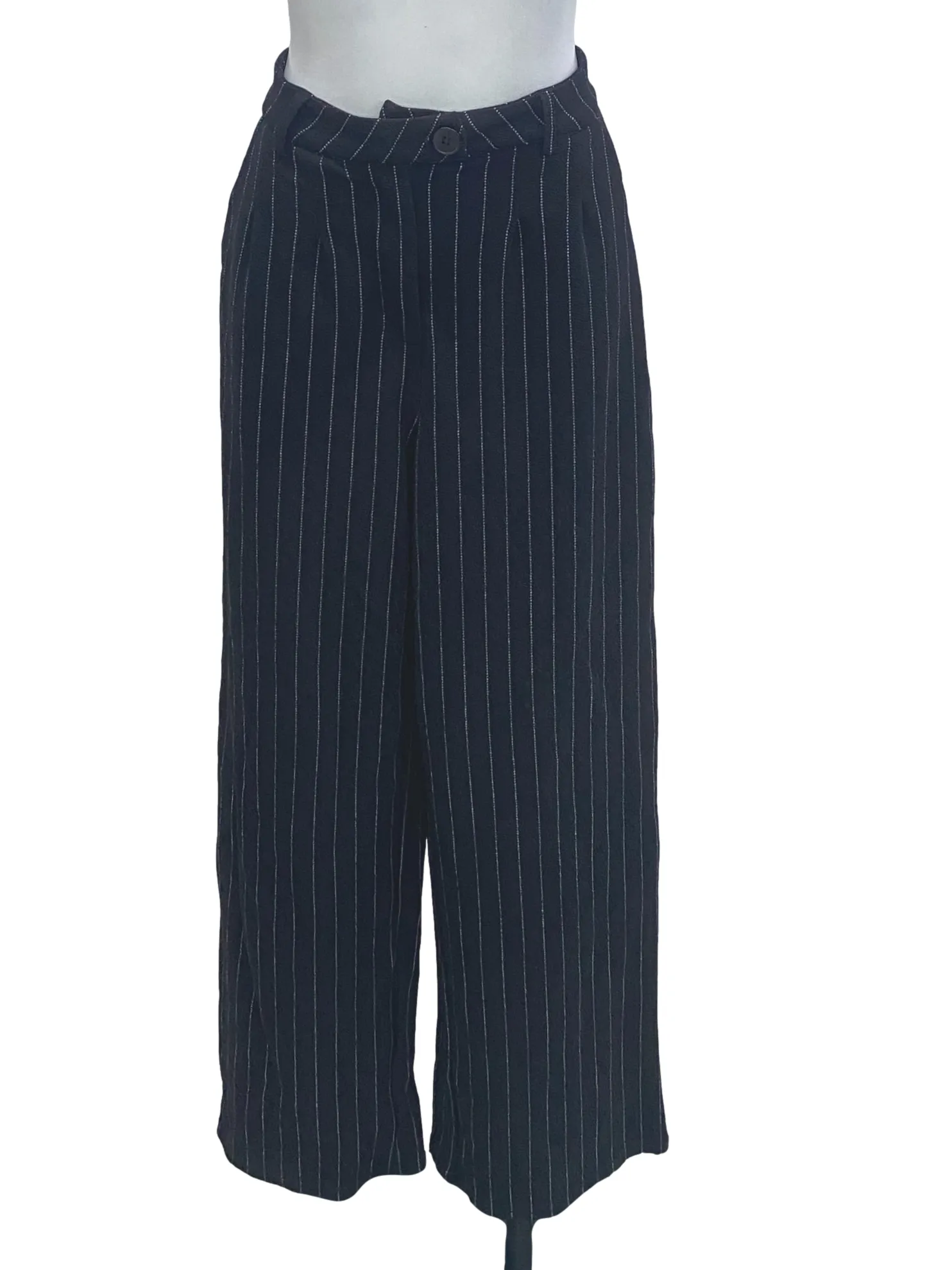 Black White Striped Long Pants