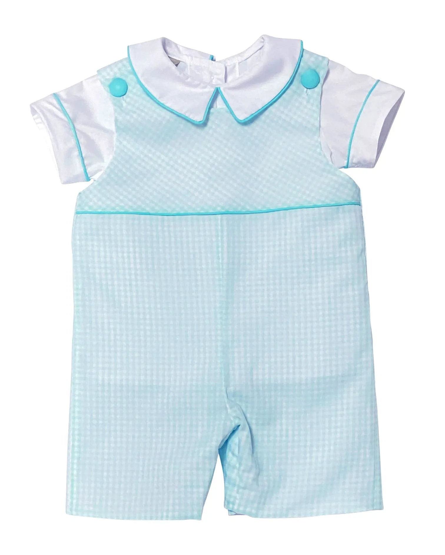 Boy's Checkered Overall Set