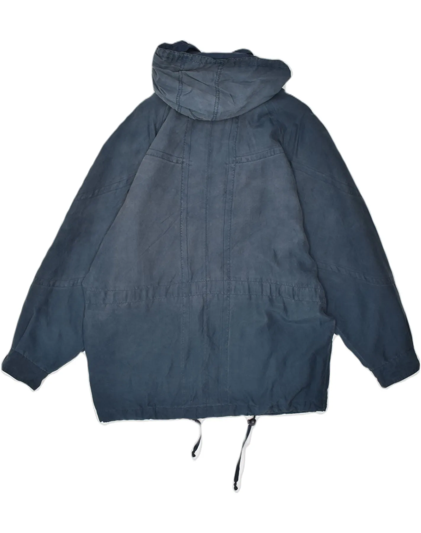 BRUGI Womens Hooded Overcoat IT 44 Medium Navy Blue