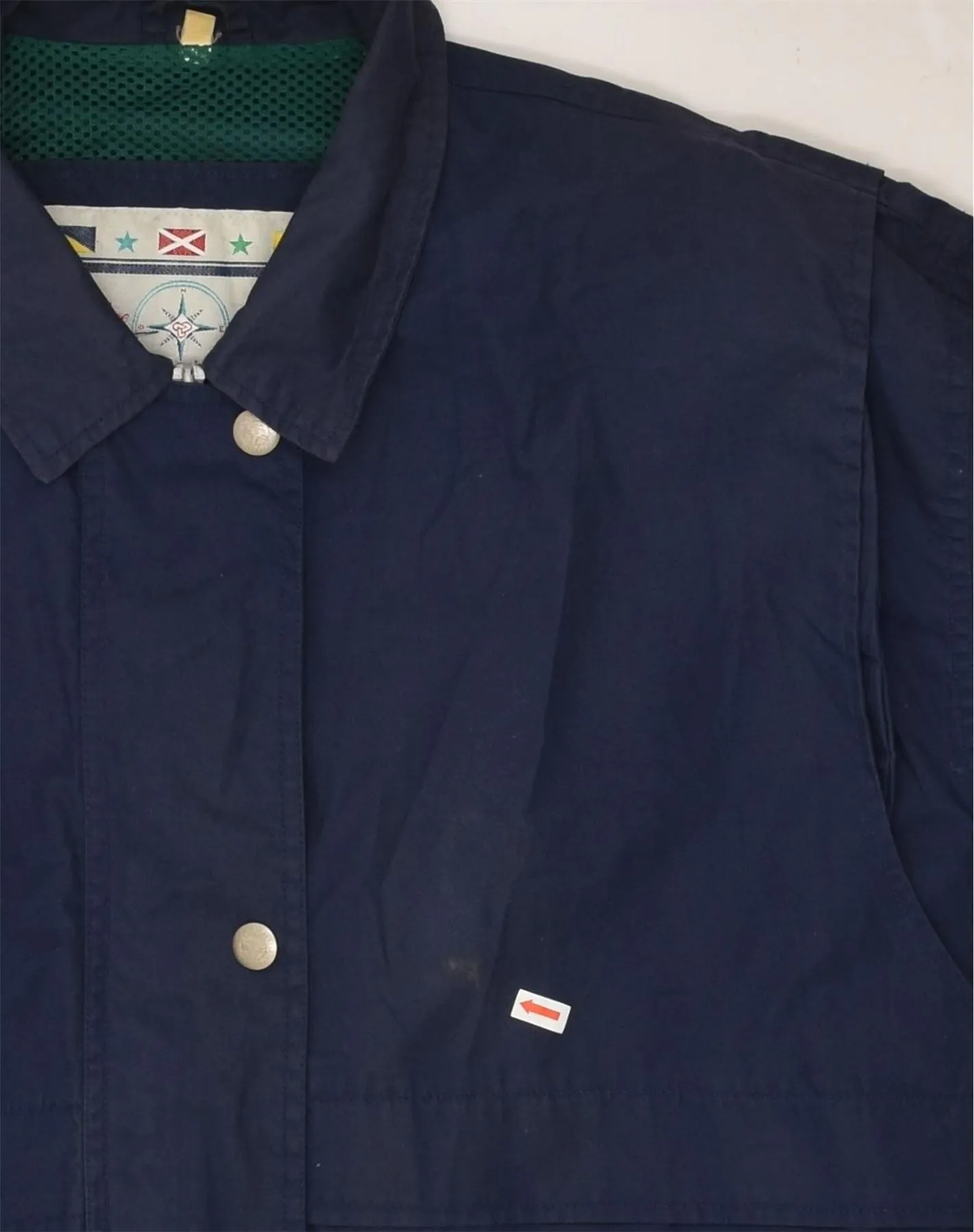 BRUGI Womens Overcoat XL Navy Blue Polyester
