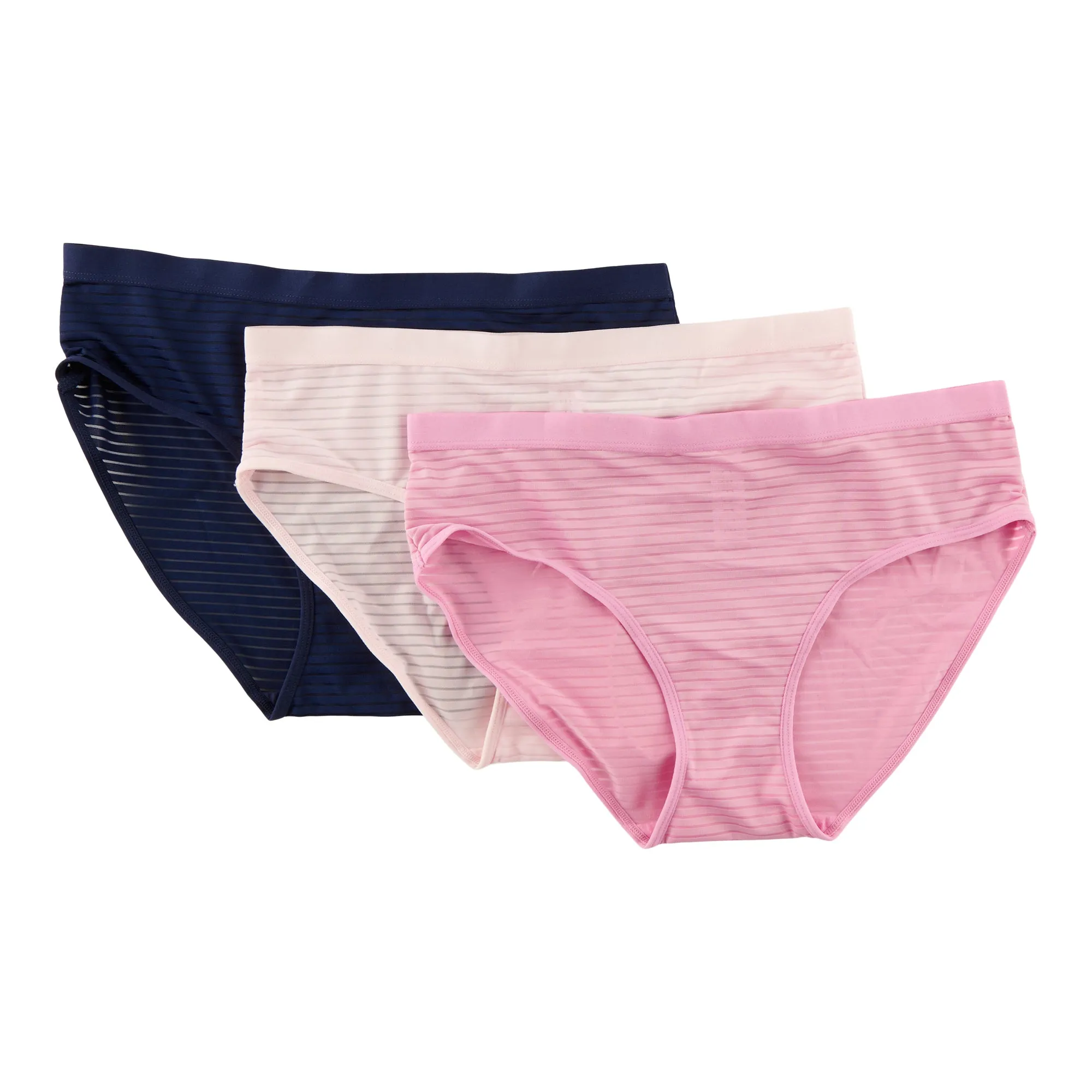 Carisma Women's Shadow Stripe Hipster Underwear, 3-Pack