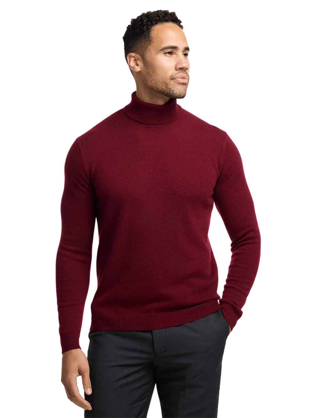 Cashmere Turtleneck Sweater - Burgundy