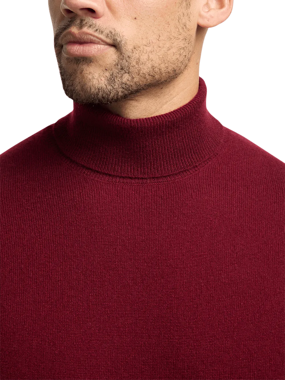 Cashmere Turtleneck Sweater - Burgundy
