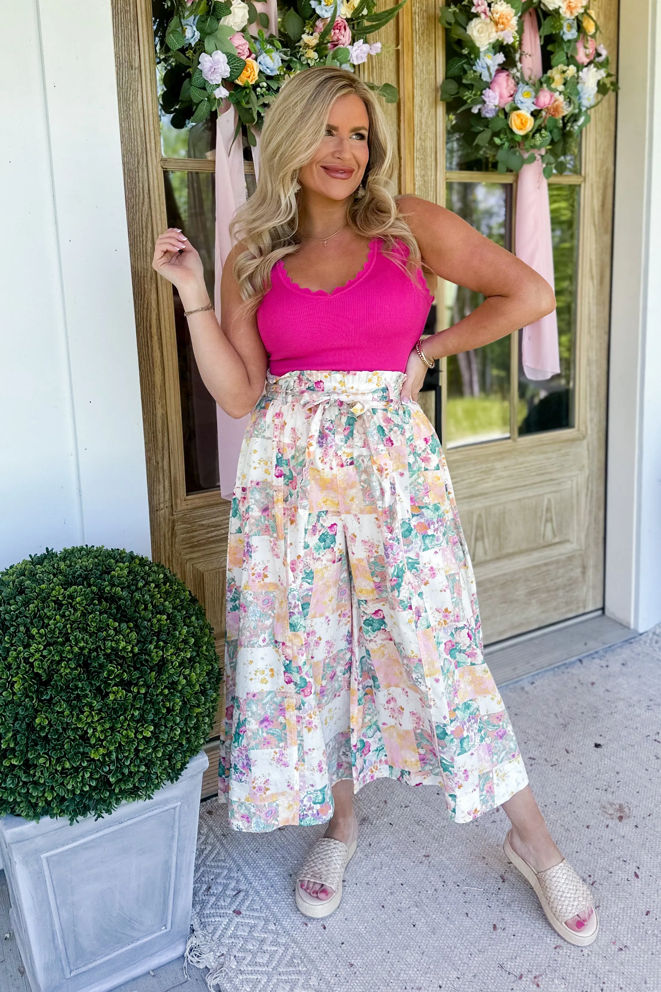 Connor High Rise Floral Belted Culottes *FINAL SALE*