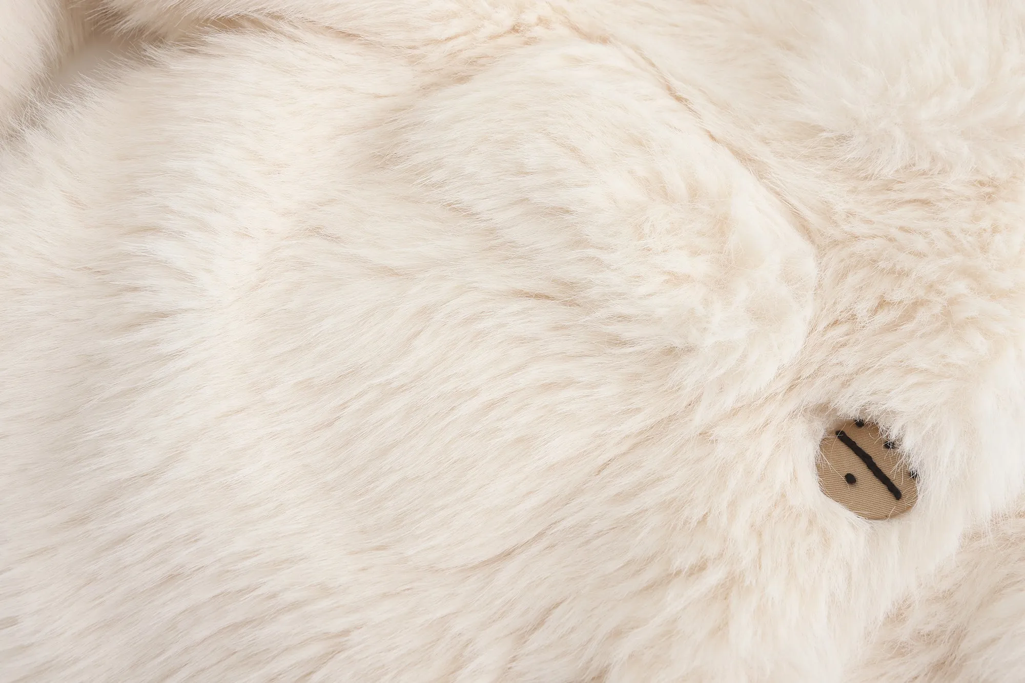 Cropped Teddy Jacket - White