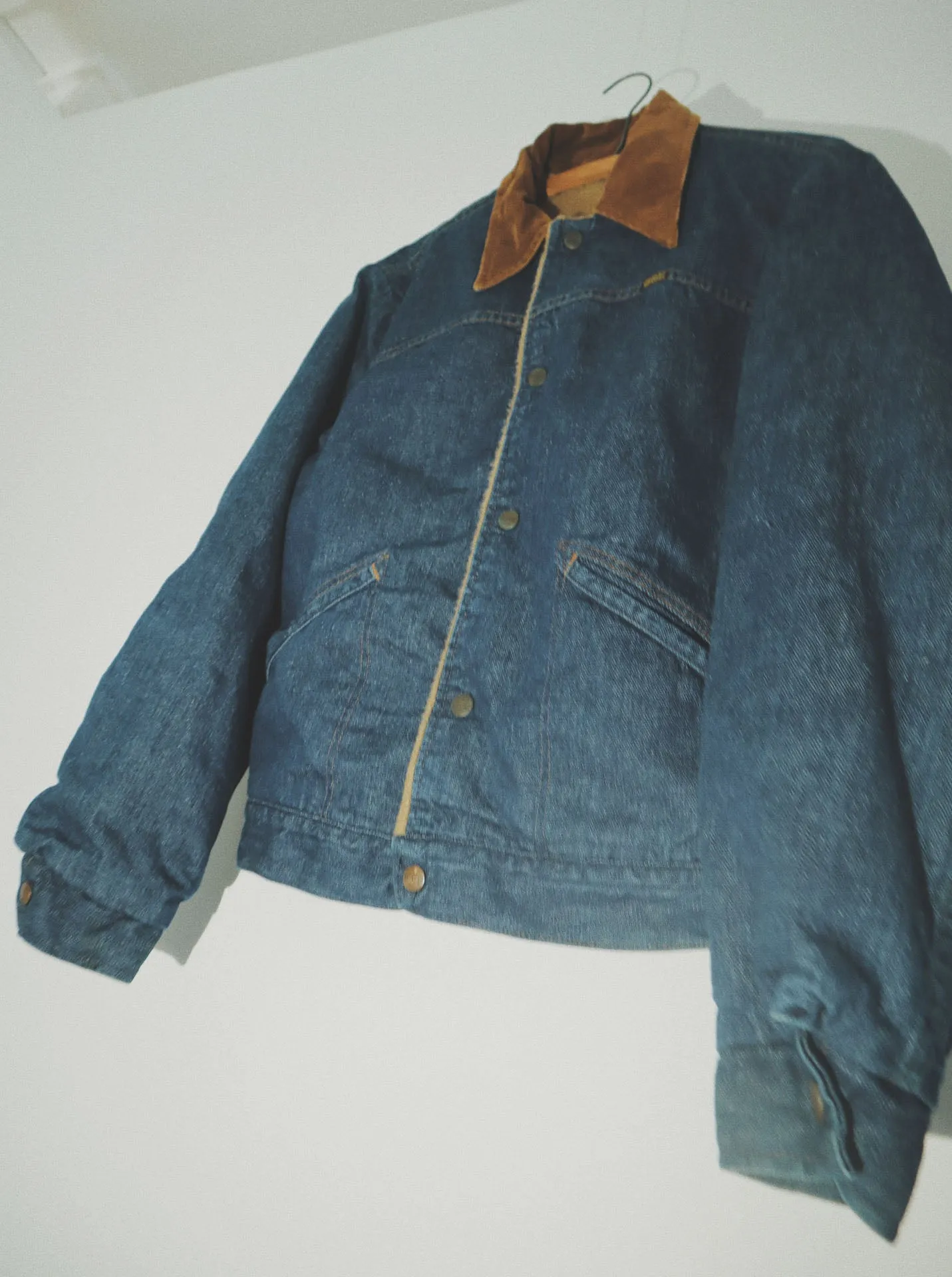 Denim Cord Collar Bomber