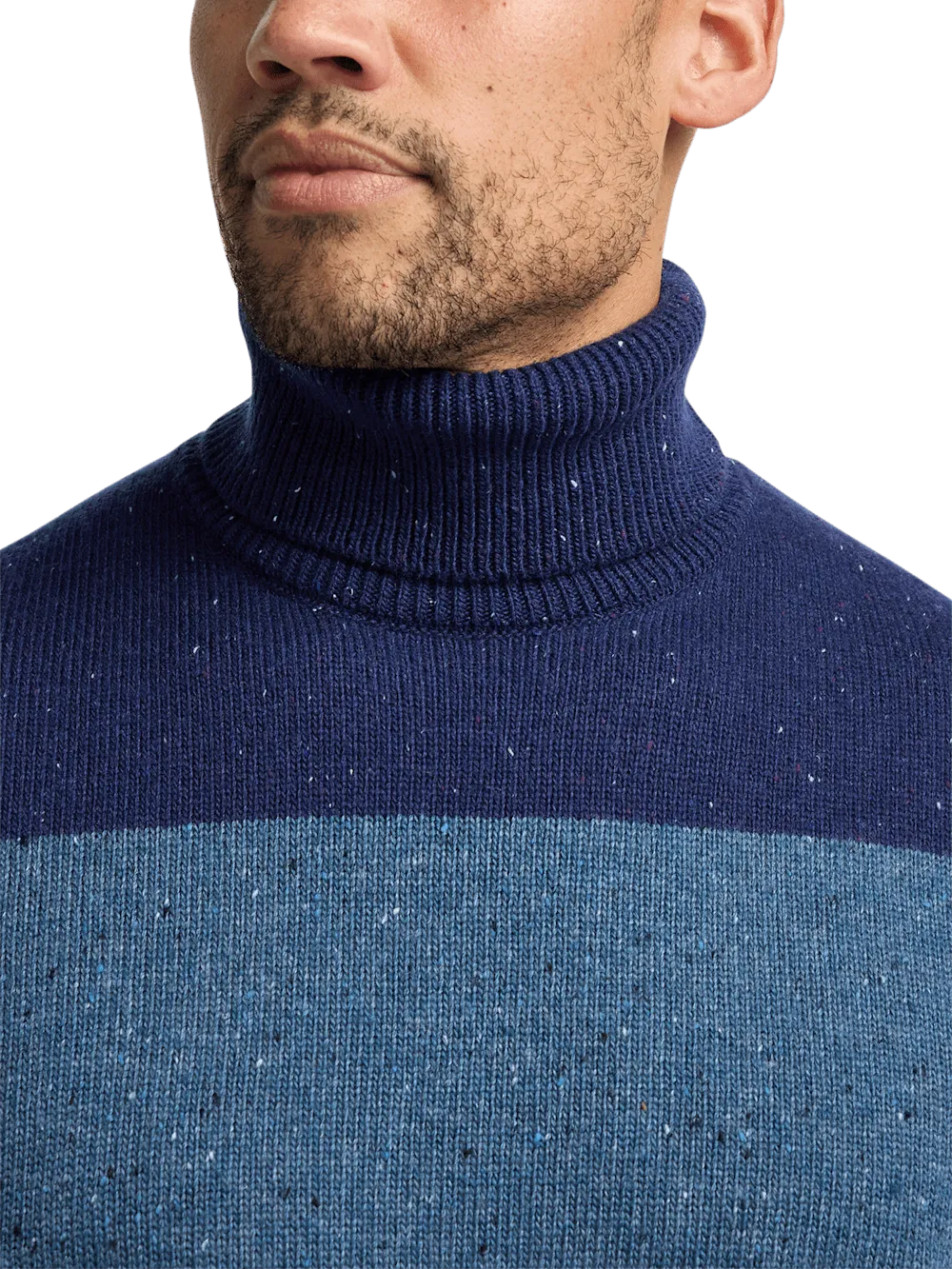 Donegal Turtleneck Sweater - Blue