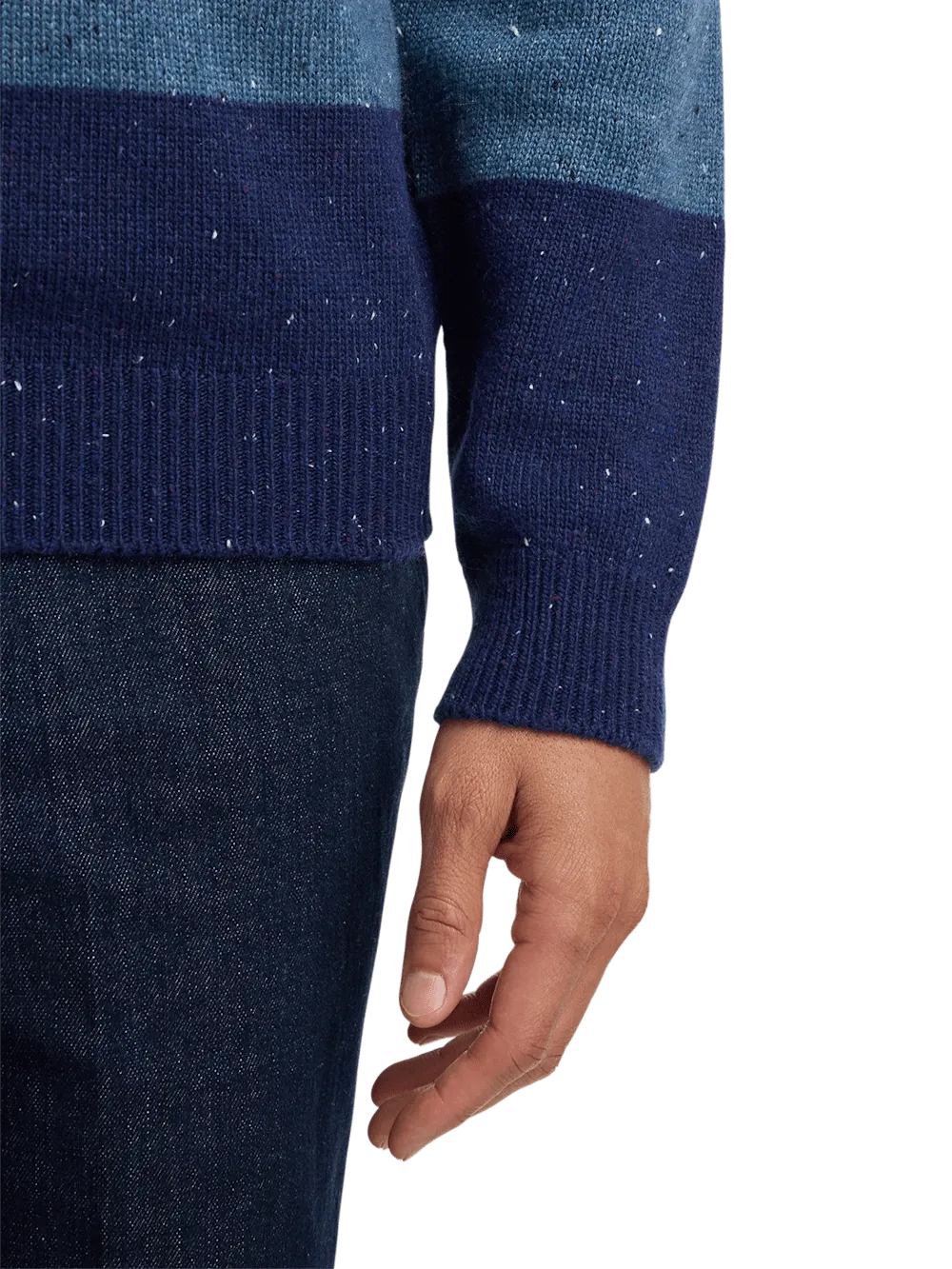 Donegal Turtleneck Sweater - Blue