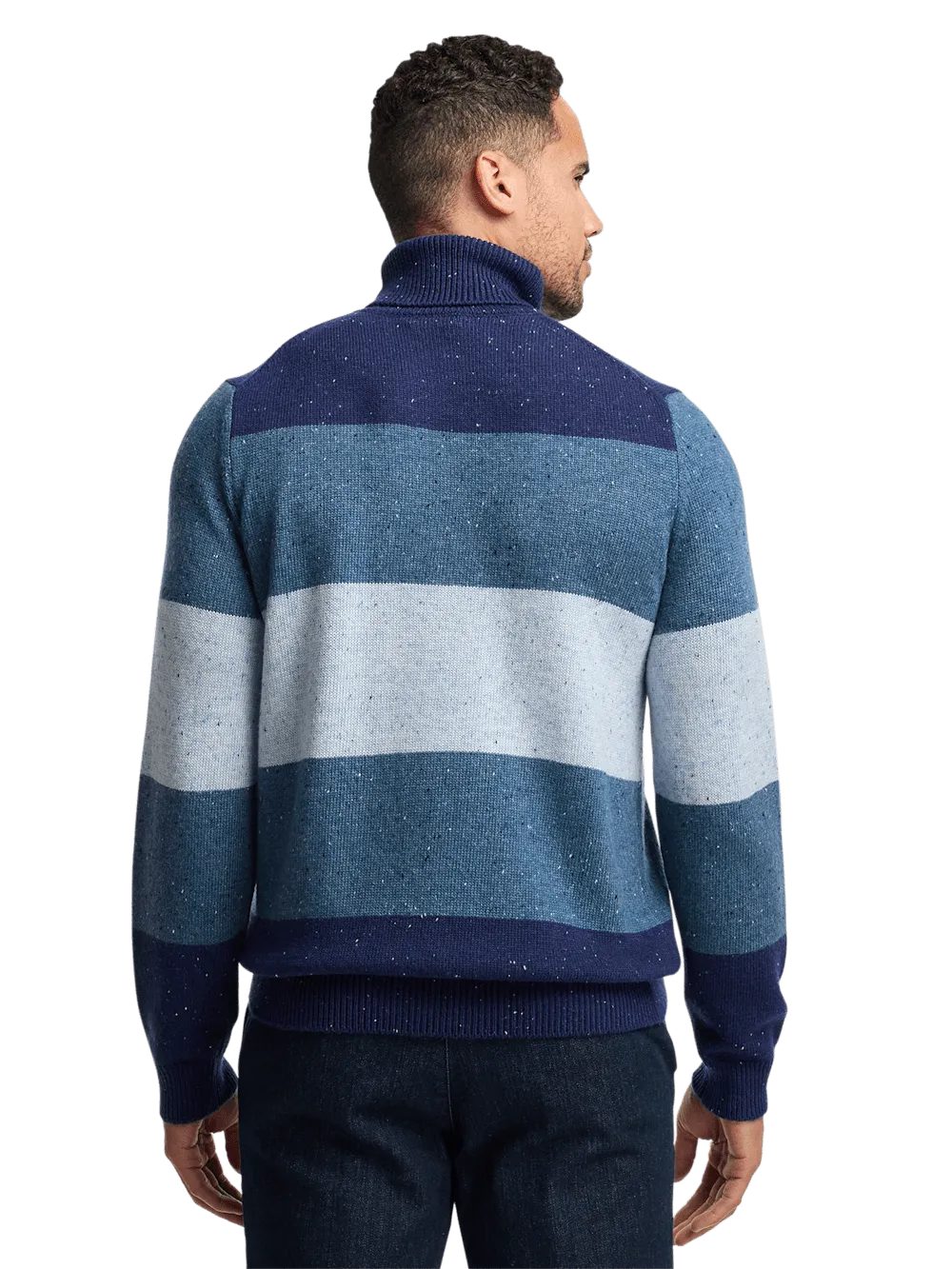 Donegal Turtleneck Sweater - Blue