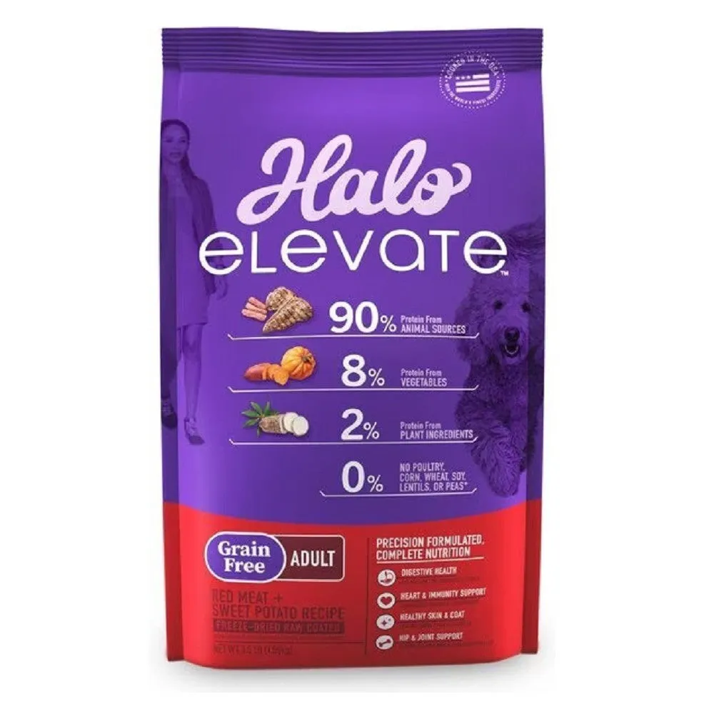 elevate Grain Free Freeze-Dried Raw Coated Adult Red Meat & Sweet Potato Recipe Dog Dry Food