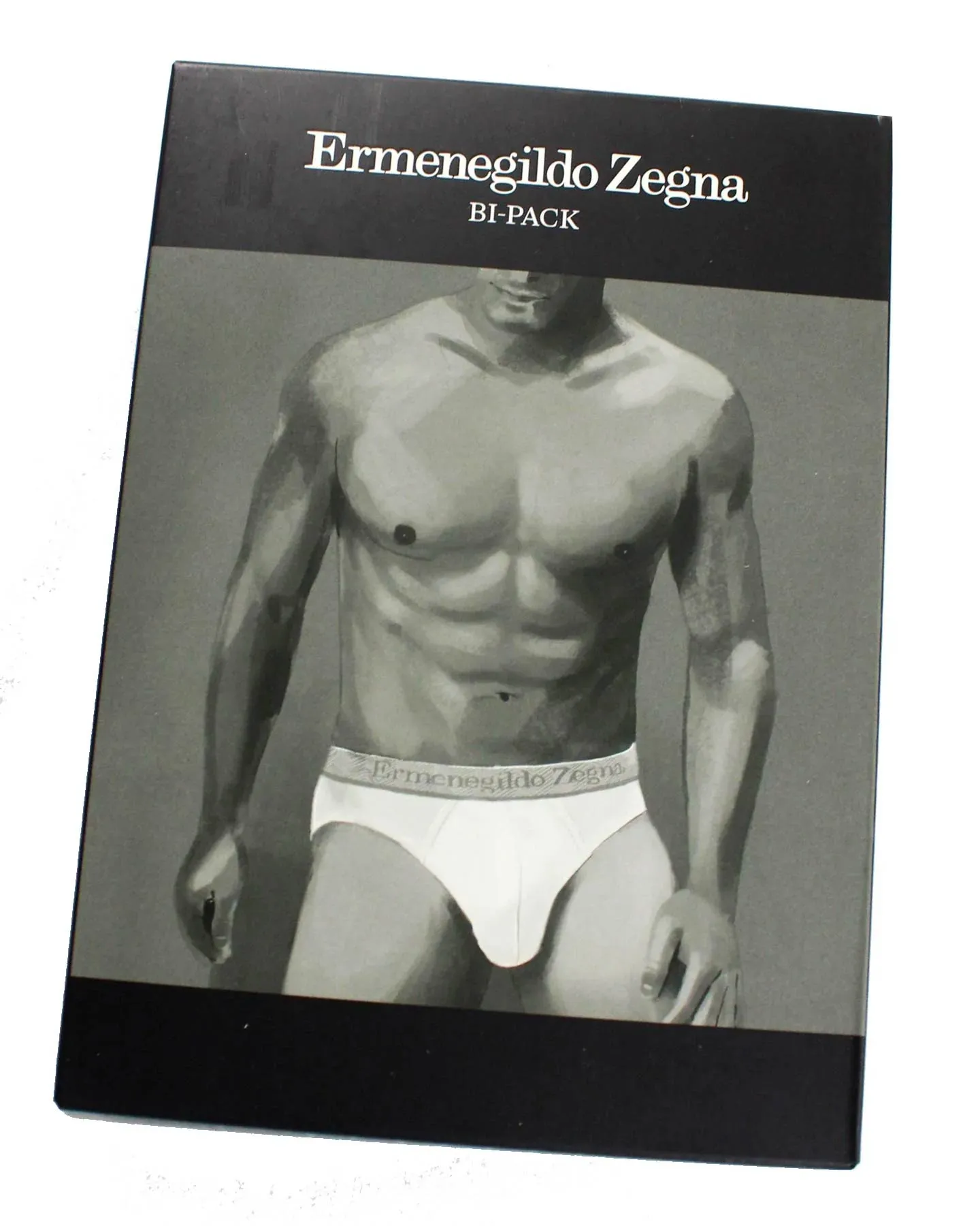 Ermenegildo Zegna Underwear Black Stretch XXXL Cotton Midi Brief 2 Pack
