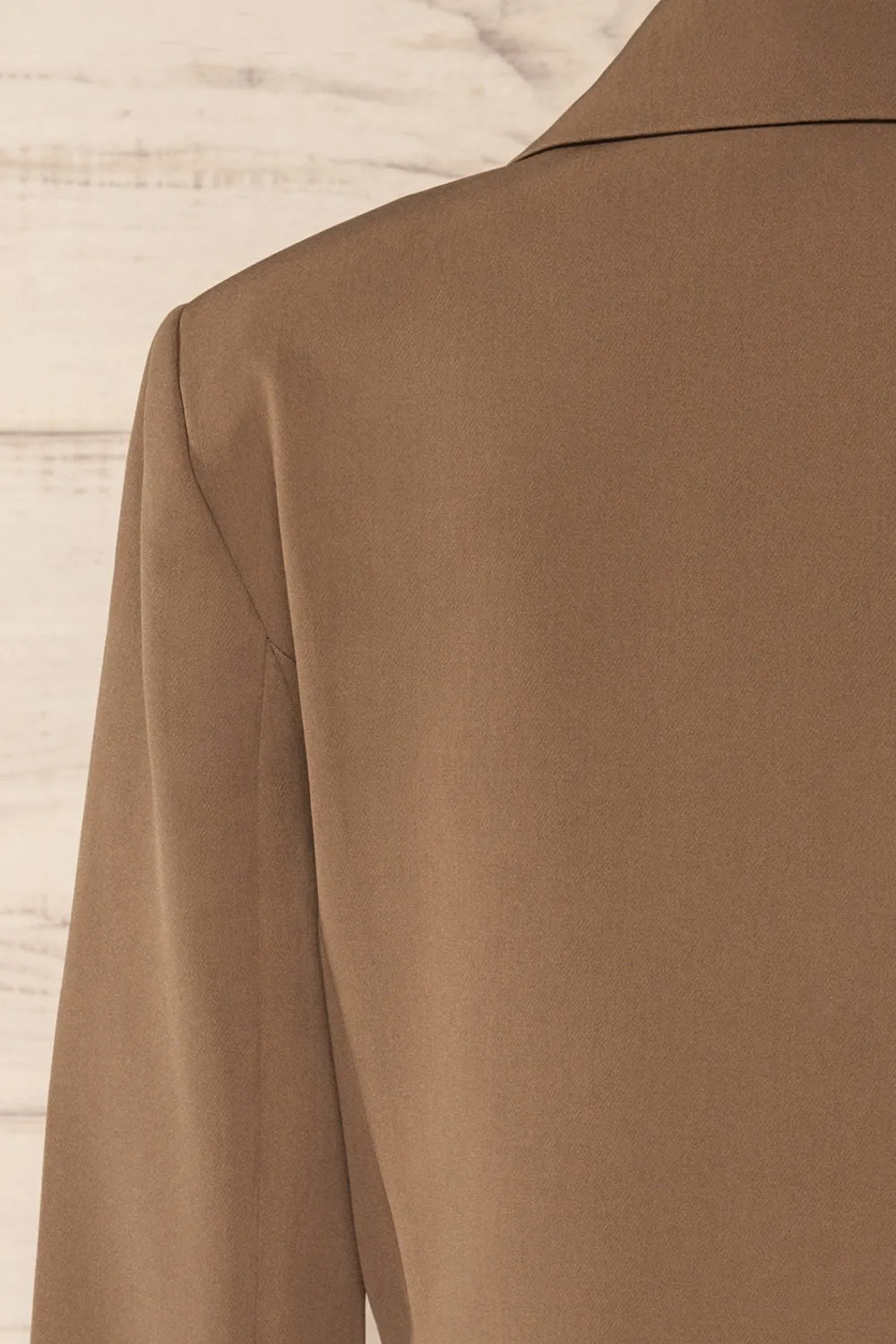 Gaborone Brown | Cropped Blazer