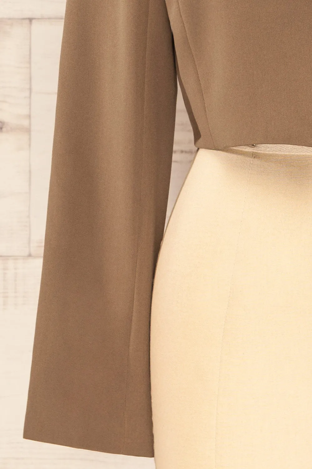 Gaborone Brown | Cropped Blazer