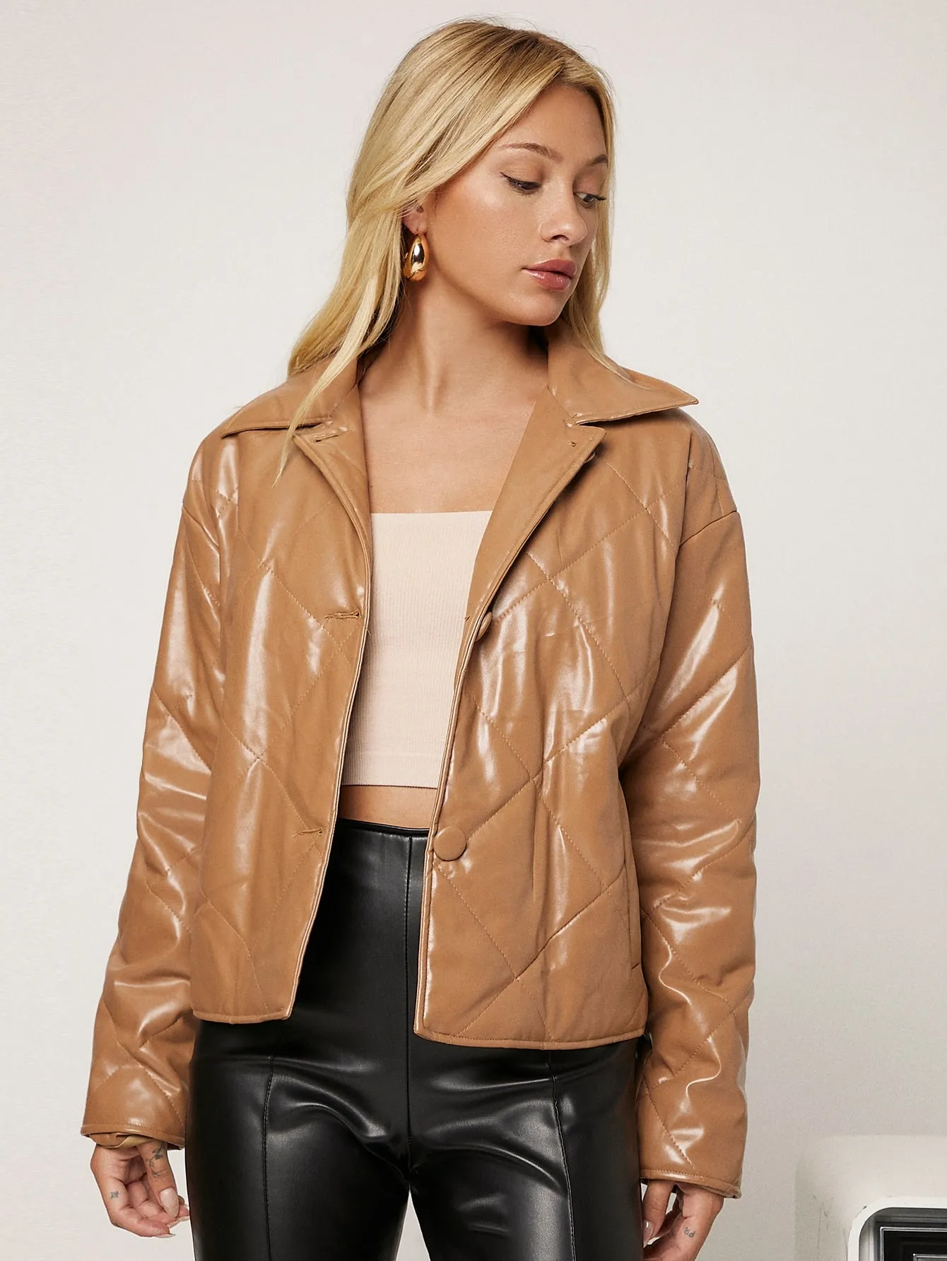 Glamorous Plain Pocket Long Sleeve Collar Regular Women Winter Coat