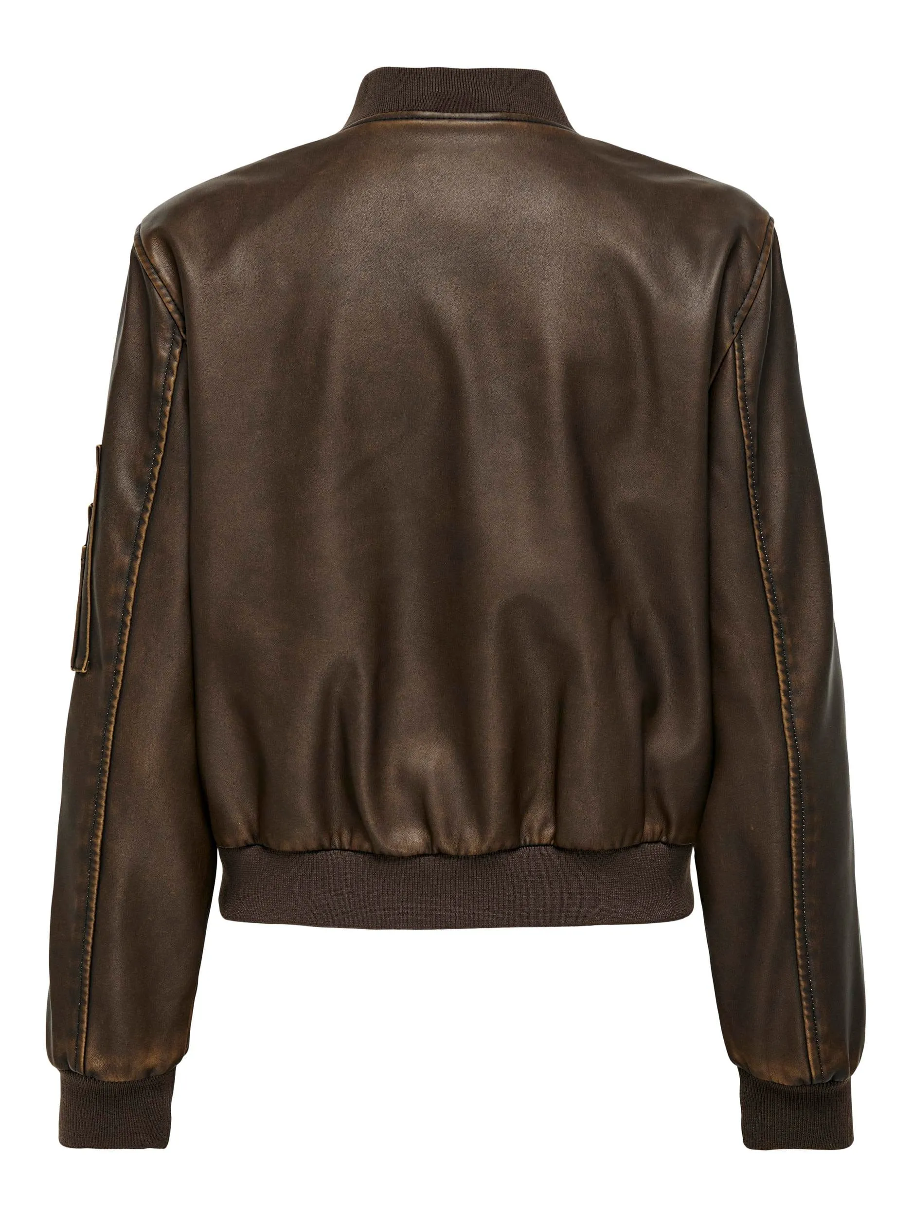 Halli Faux Leather Bomber