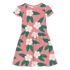 Kickee Pants Print Flutter Sleeve Twirl Dress - Strawberry Plumeria