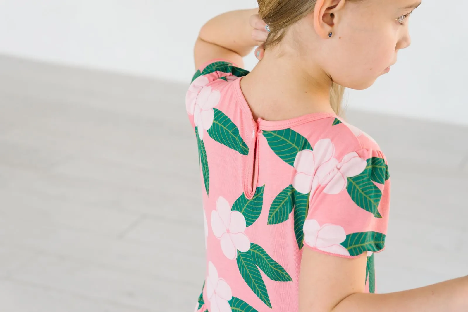 Kickee Pants Print Flutter Sleeve Twirl Dress - Strawberry Plumeria