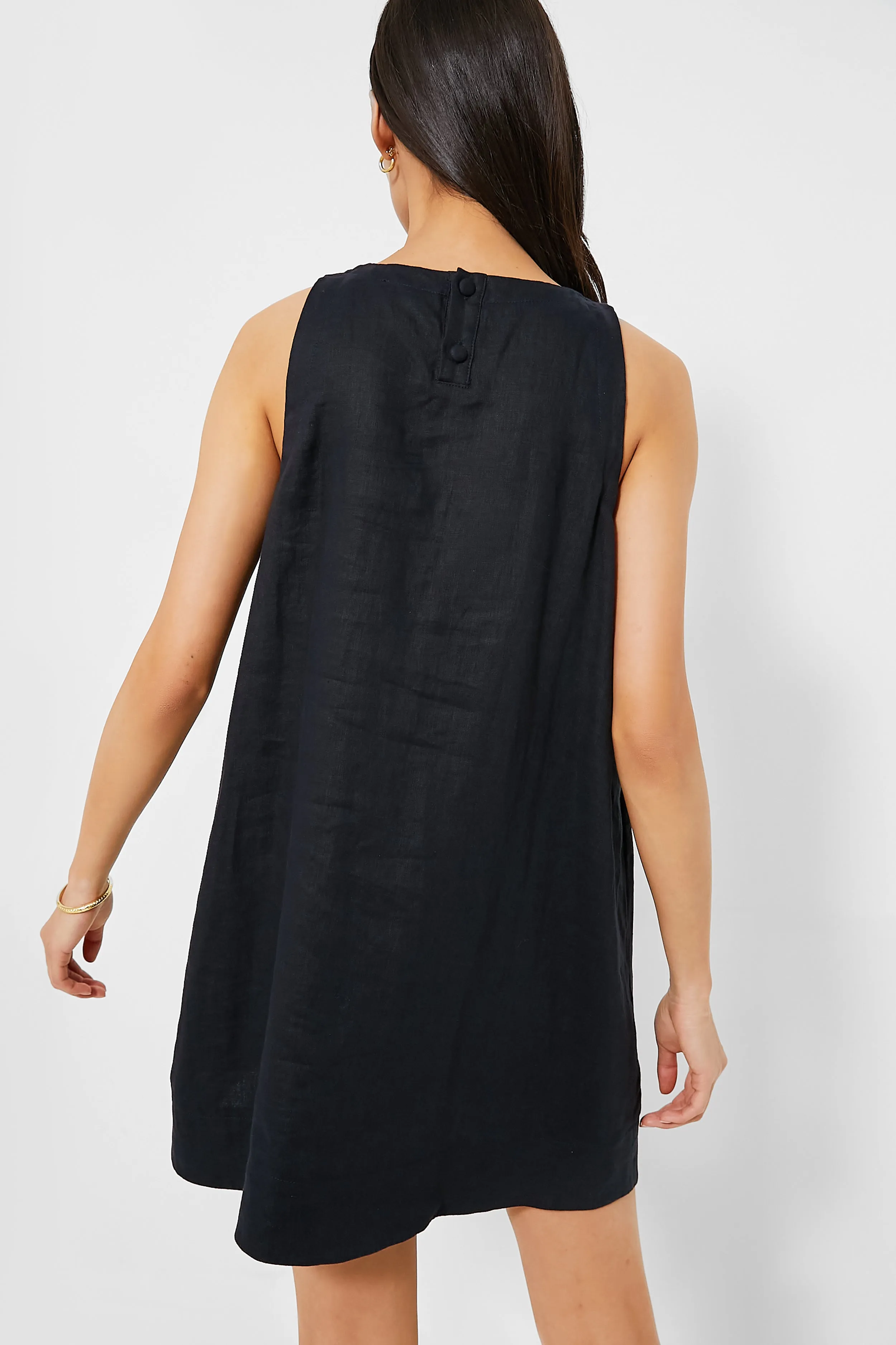 Navy Linen Pauline Dress
