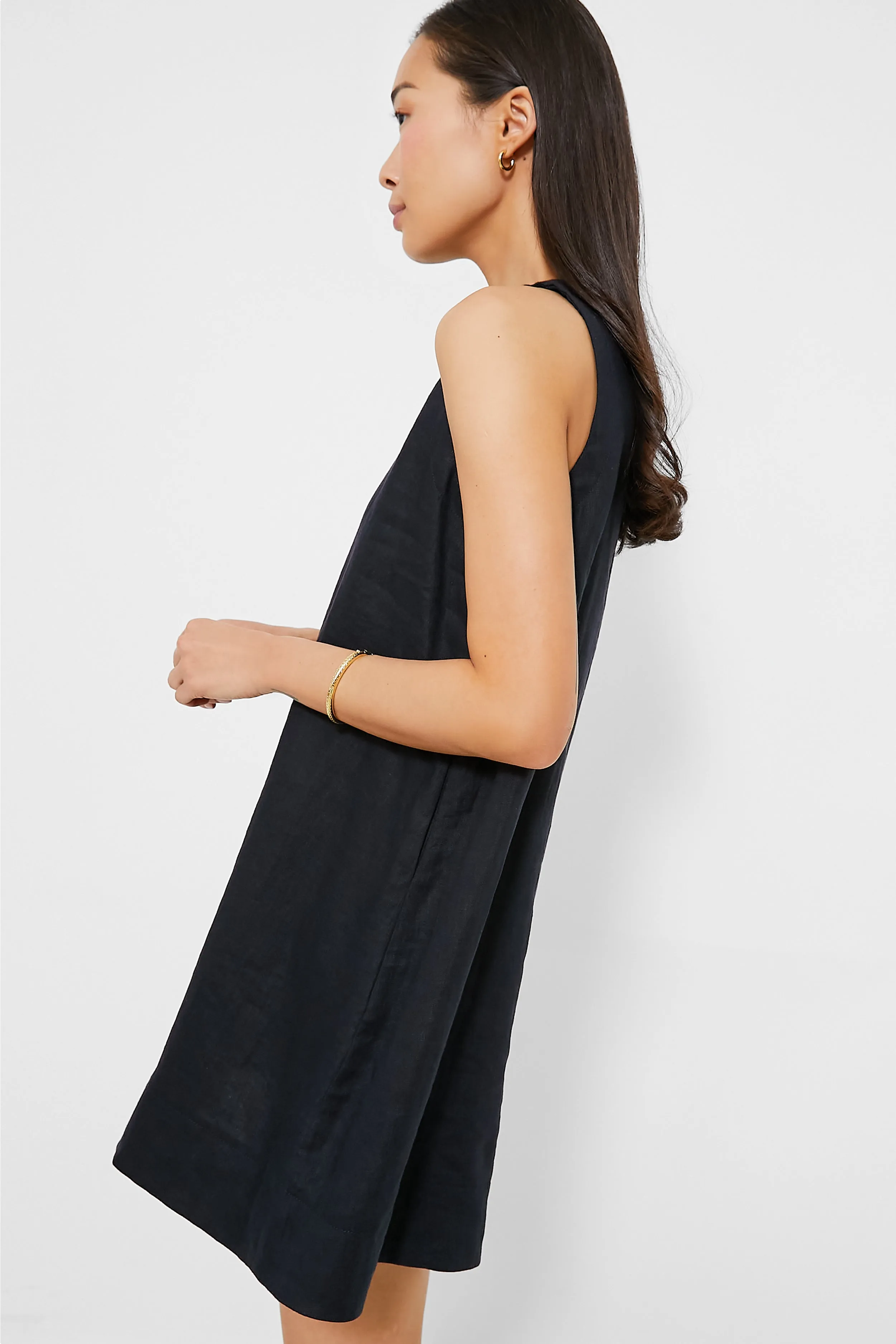 Navy Linen Pauline Dress