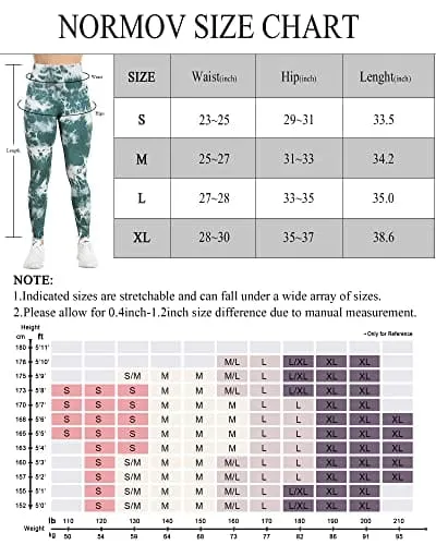 NORMOV Butt Lifting Workout Leggings for Women,Seamless High Waist Gym Yoga Pants Dye Green