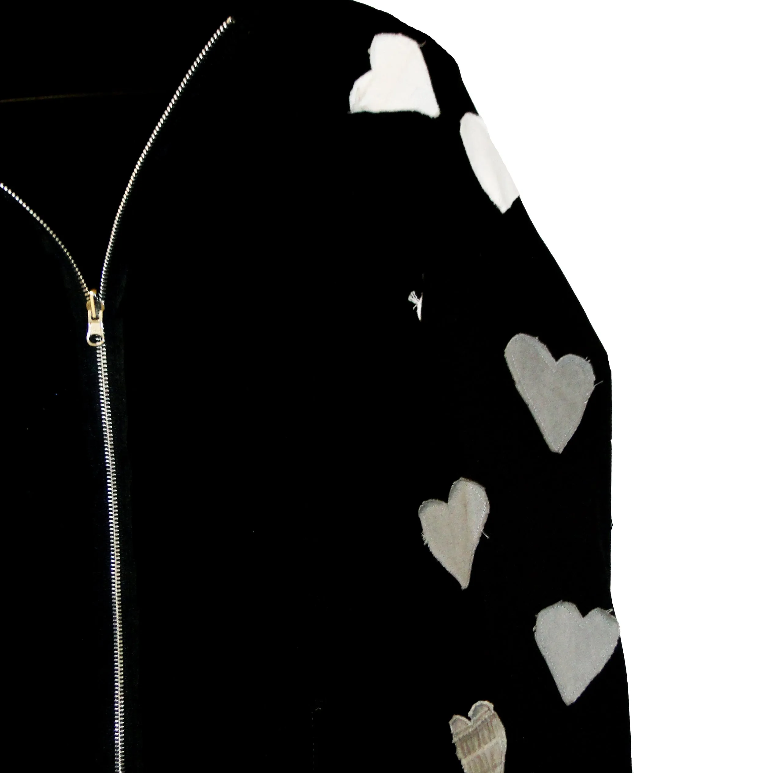 Ohio Is For Lovers - Heart Patch Sleeve Denim Crop Jacket