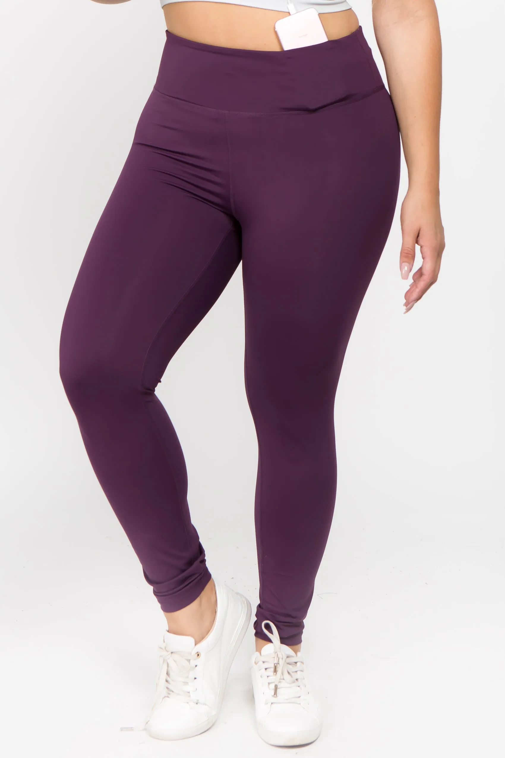 Plus Size Active High Rise Phone Pocket Matte Leggings