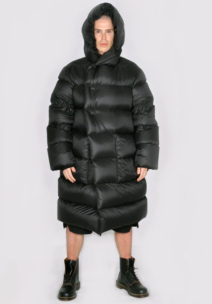 RICK OWENS MEN RU02C7998 NPD3 HOODED LINER JACKET BLACK