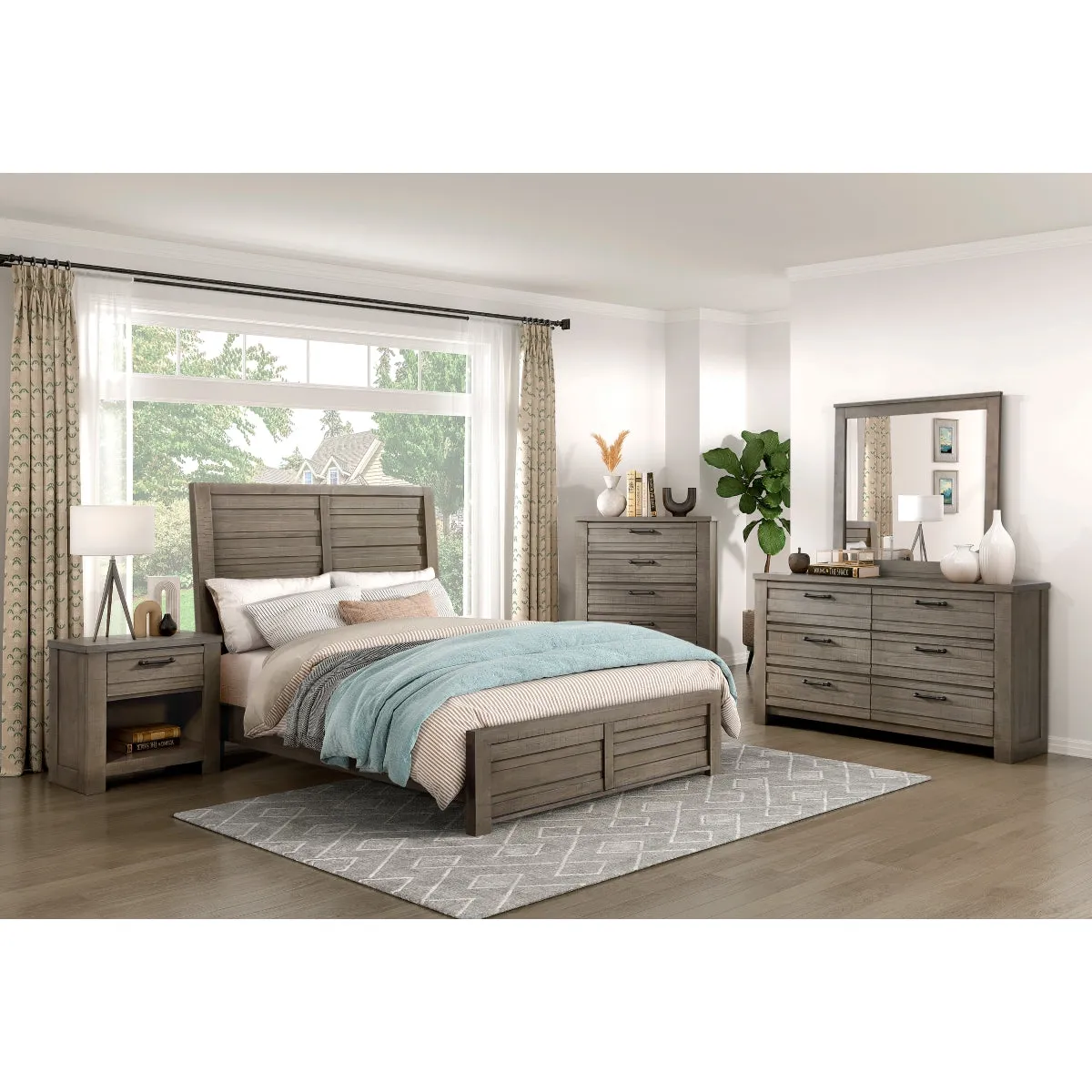 Rustic Industrial Gray Birch Chest