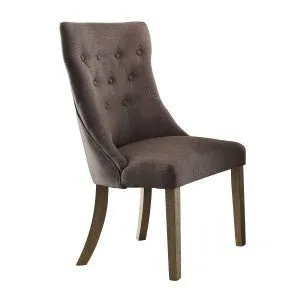 Side Wing Grey Fabric Chair - Set of 2