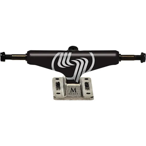Silver M-Class Hollow Skateboard Trucks 7.75" - Black/Silver (Set of 2)
