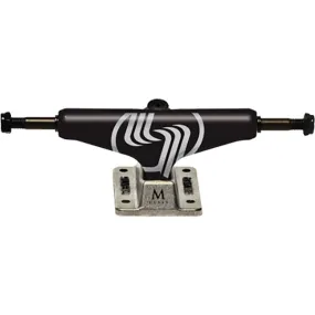 Silver M-Class Hollow Skateboard Trucks 7.75" - Black/Silver (Set of 2)