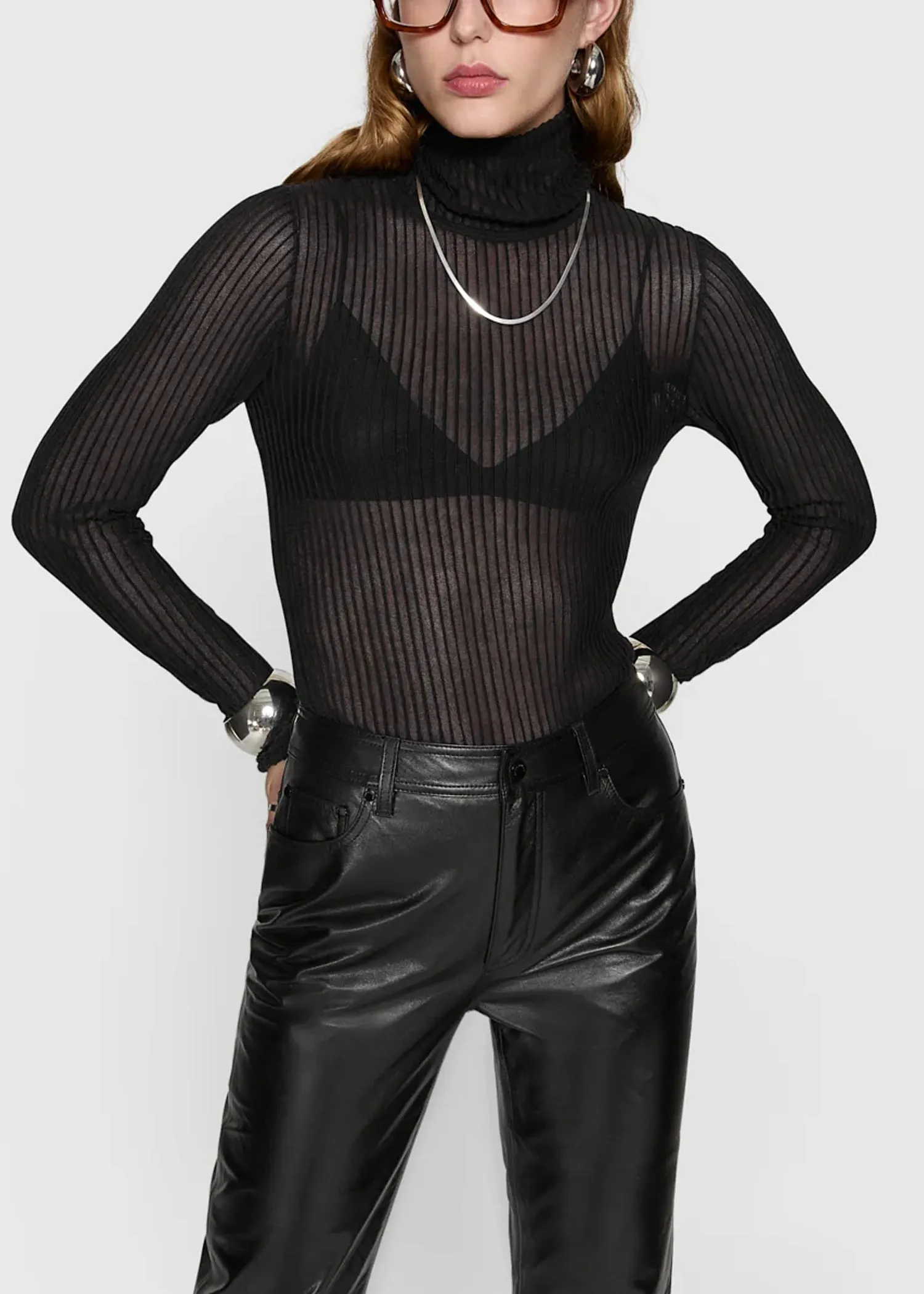 Stella Turtleneck in Black - Rebecca Minkoff