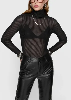 Stella Turtleneck in Black - Rebecca Minkoff