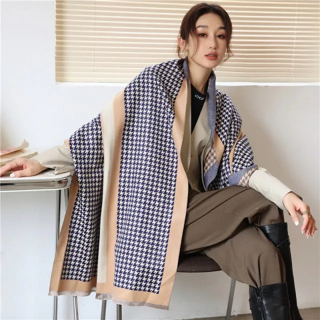Thick Cashmere Warm Foulard Pashmina Shawl