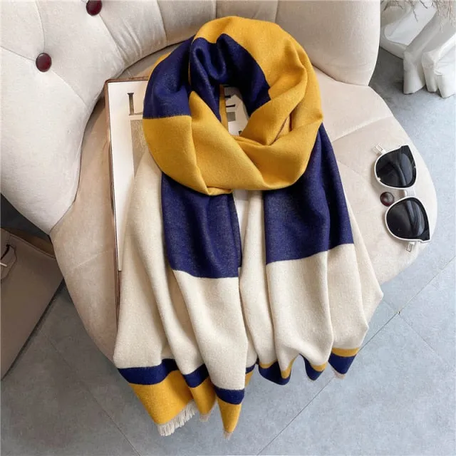 Thick Cashmere Warm Foulard Pashmina Shawl