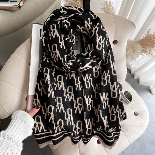 Thick Cashmere Warm Foulard Pashmina Shawl