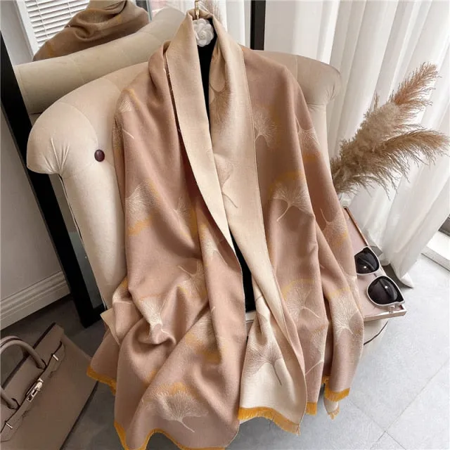 Thick Cashmere Warm Foulard Pashmina Shawl