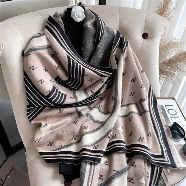 Thick Cashmere Warm Foulard Pashmina Shawl