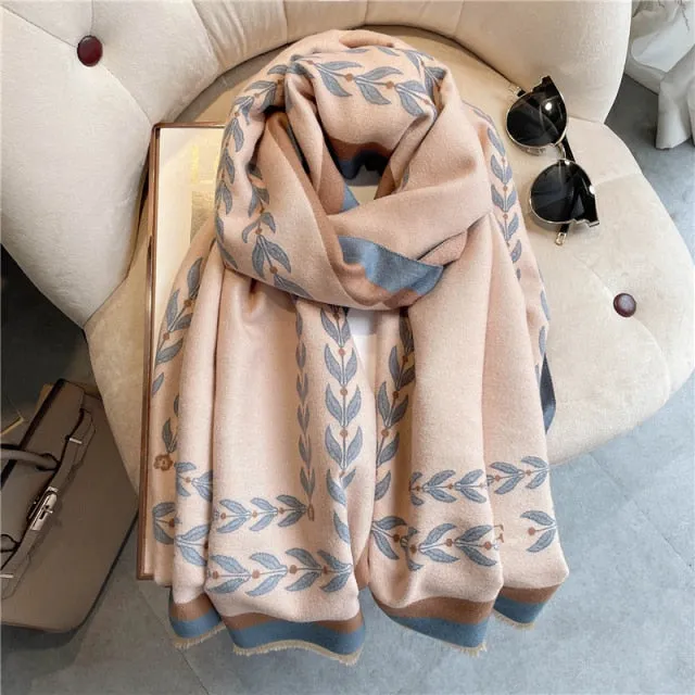 Thick Cashmere Warm Foulard Pashmina Shawl