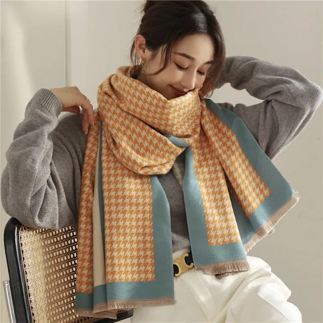 Thick Cashmere Warm Foulard Pashmina Shawl