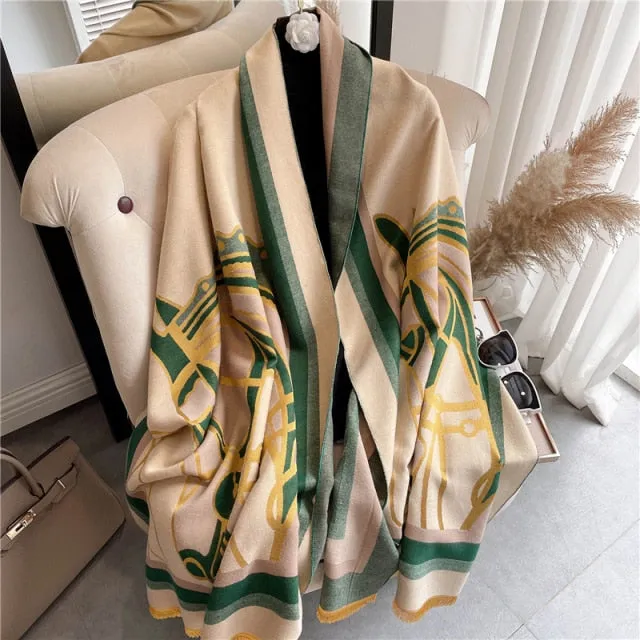 Thick Cashmere Warm Foulard Pashmina Shawl