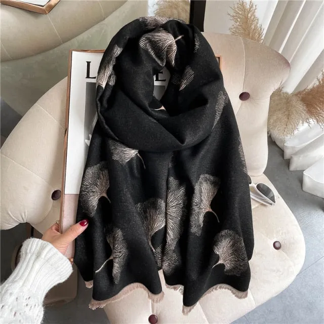 Thick Cashmere Warm Foulard Pashmina Shawl