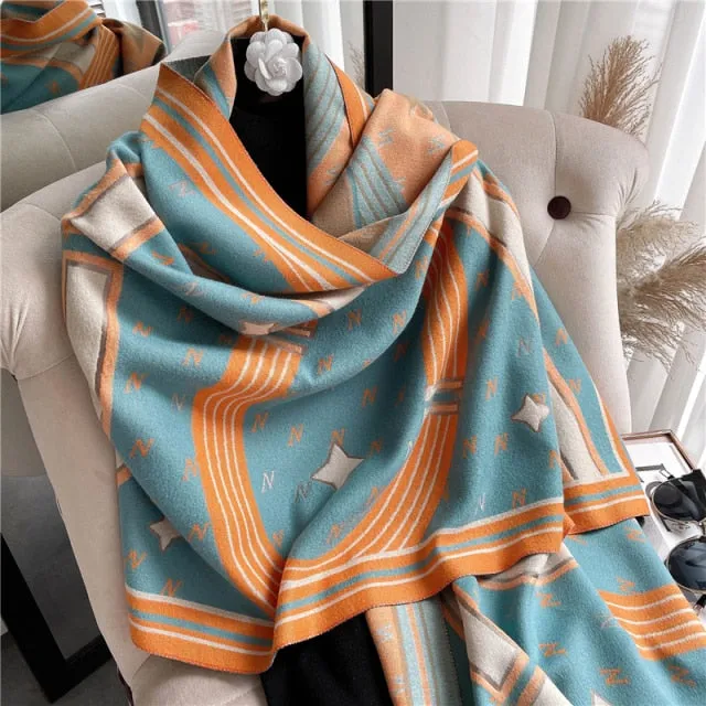 Thick Cashmere Warm Foulard Pashmina Shawl
