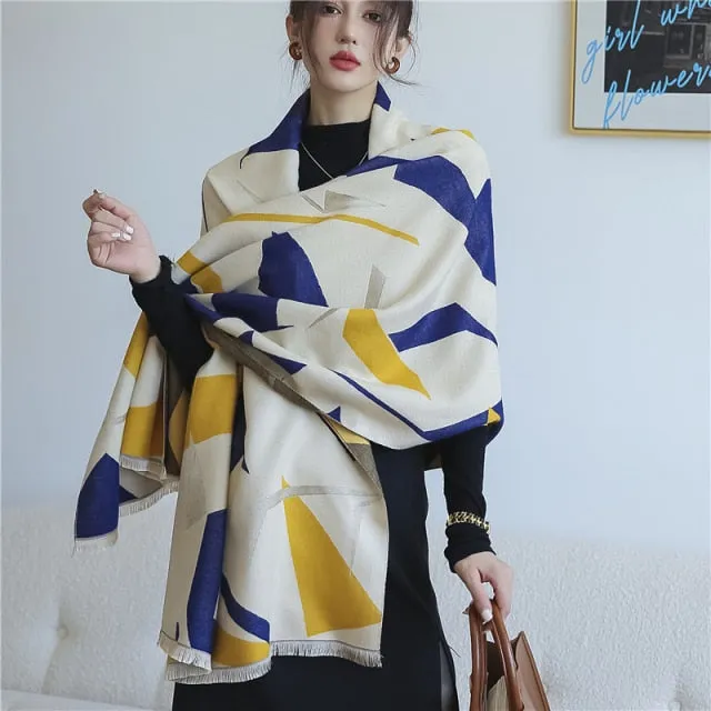 Thick Cashmere Warm Foulard Pashmina Shawl